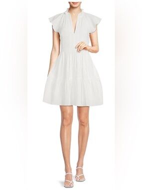 Antonio Melani Short Ruffled Sleeve Tiered Dress Size 0
